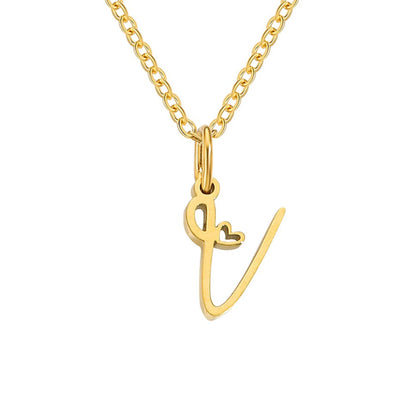 Gold Buchstaben Herz Halskette Alma