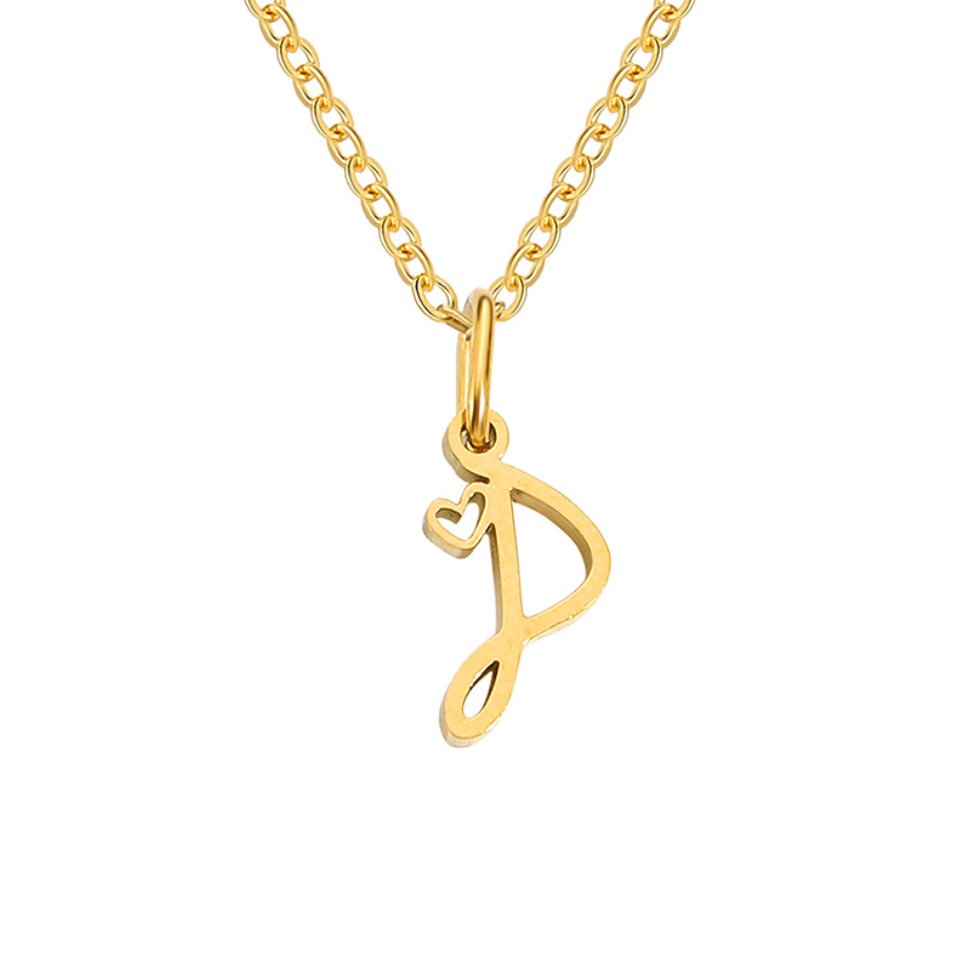 Gold Buchstaben Herz Halskette Alma