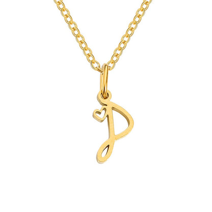 Gold Buchstaben Herz Halskette Alma