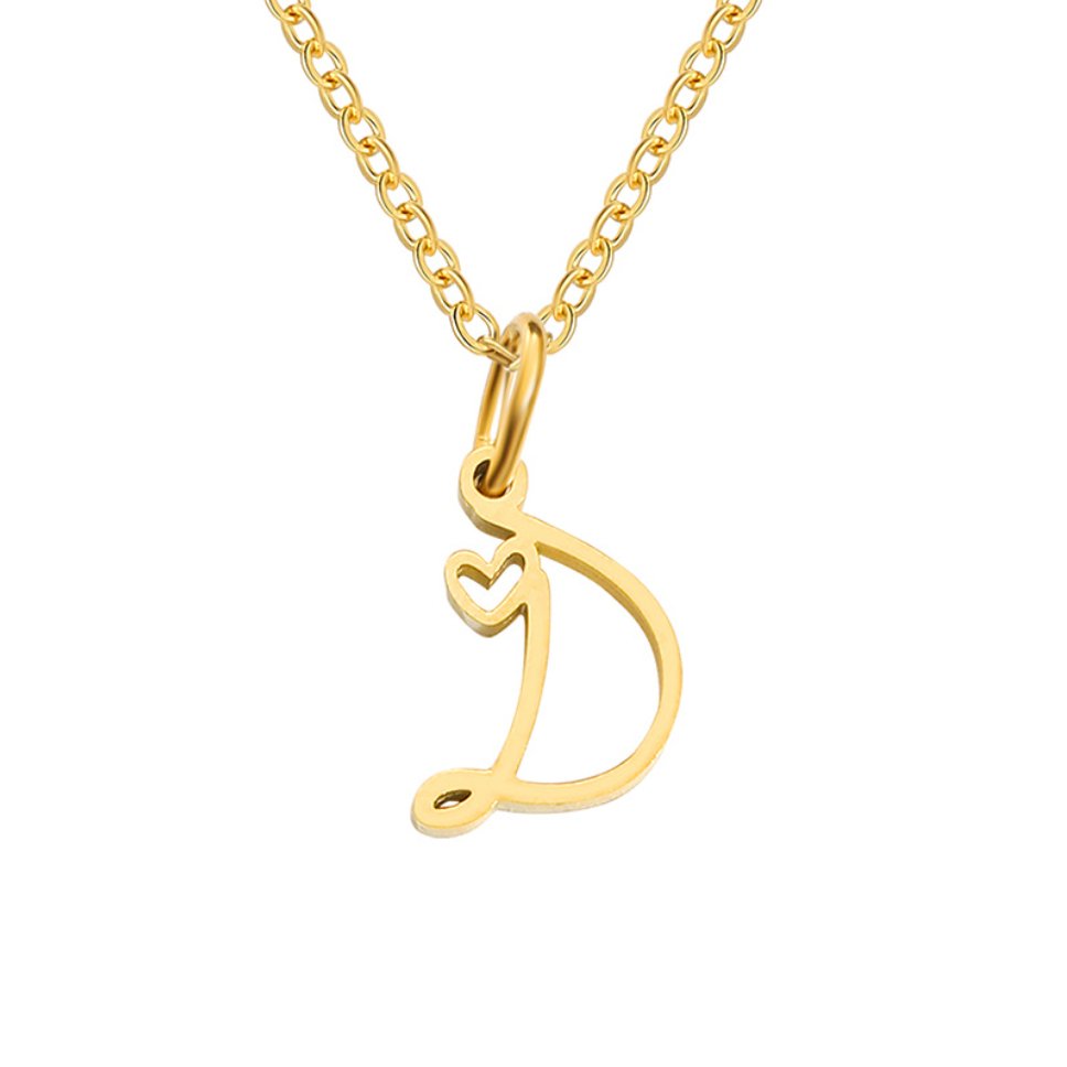 Gold Buchstaben Herz Halskette Alma