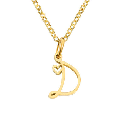 Gold Buchstaben Herz Halskette Alma