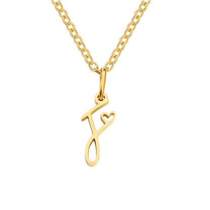 Gold Buchstaben Herz Halskette Alma