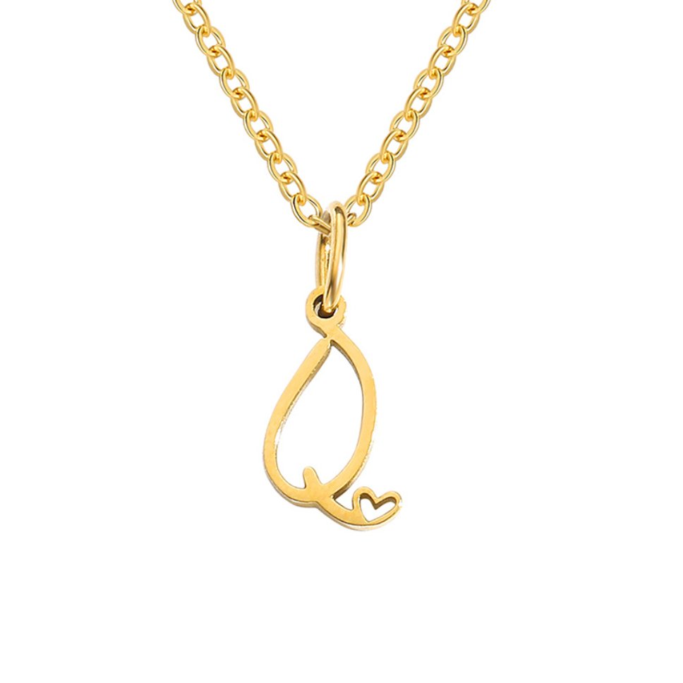 Gold Buchstaben Herz Halskette Alma
