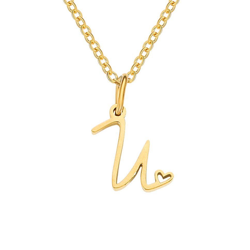 Gold Buchstaben Herz Halskette Alma