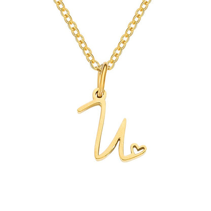 Gold Buchstaben Herz Halskette Alma