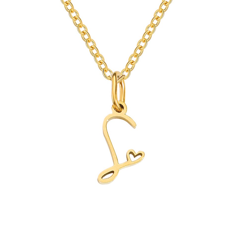 Gold Buchstaben Herz Halskette Alma