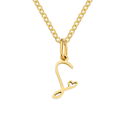 Gold Buchstaben Herz Halskette Alma