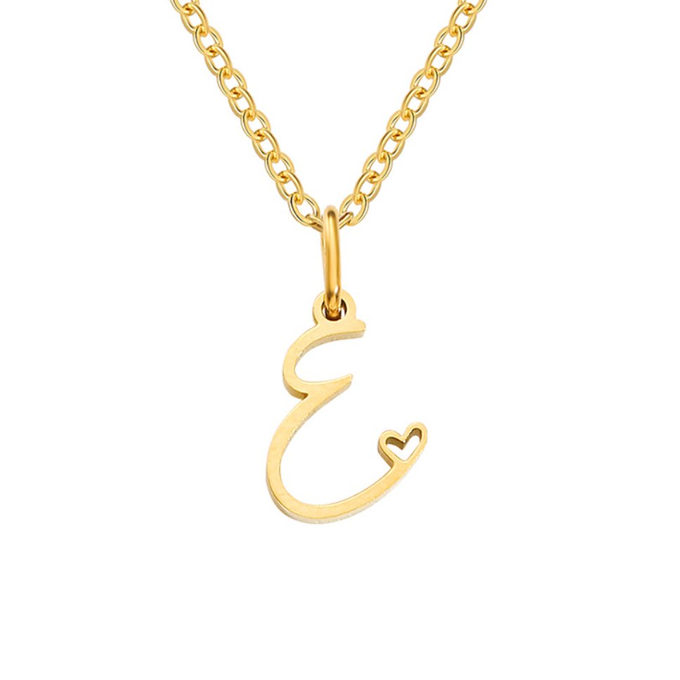 Gold Buchstaben Herz Halskette Alma