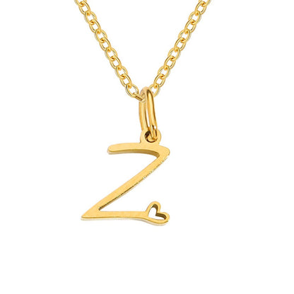 Gold Buchstaben Herz Halskette Alma