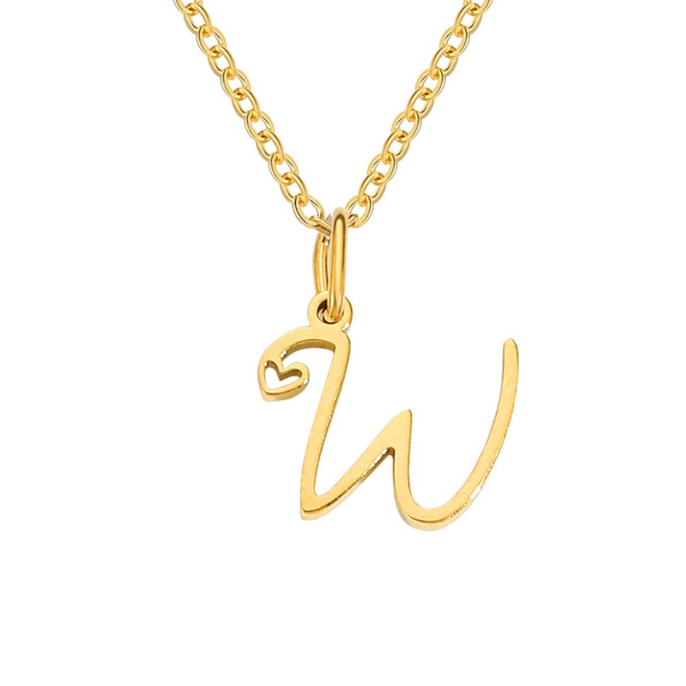 Gold Buchstaben Herz Halskette Alma