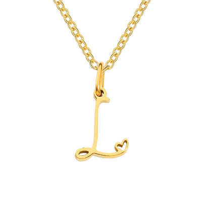 Gold Buchstaben Herz Halskette Alma