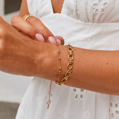 Gold Glieder Ketten Armband Alma