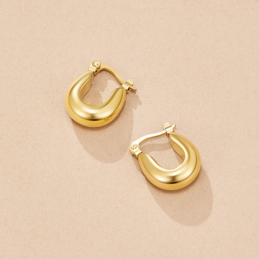Gold Serenity Creolen Ohrringe Alma