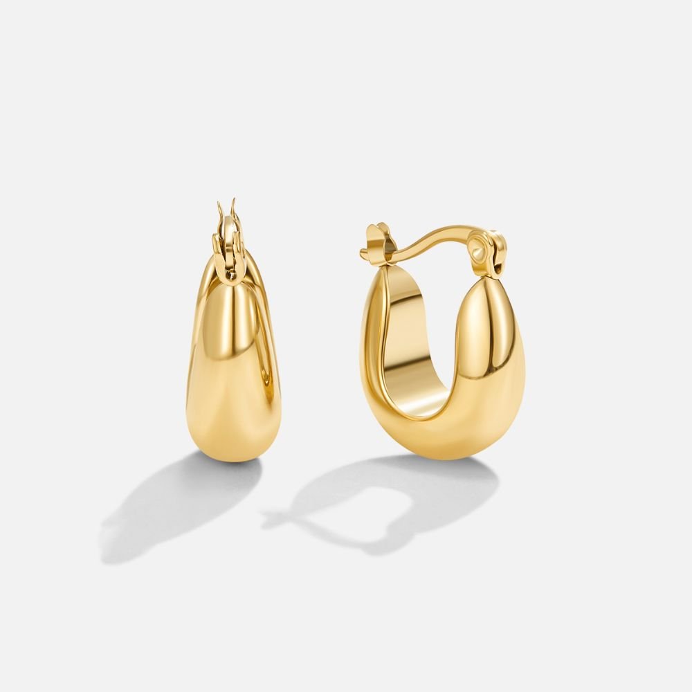 Gold Serenity Creolen Ohrringe Alma