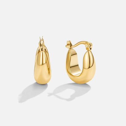 Gold Serenity Creolen Ohrringe Alma