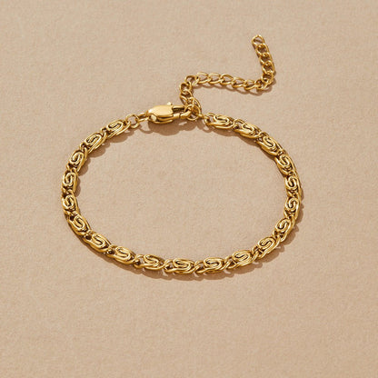 Gold Swirl Glieder Ketten Armband Alma
