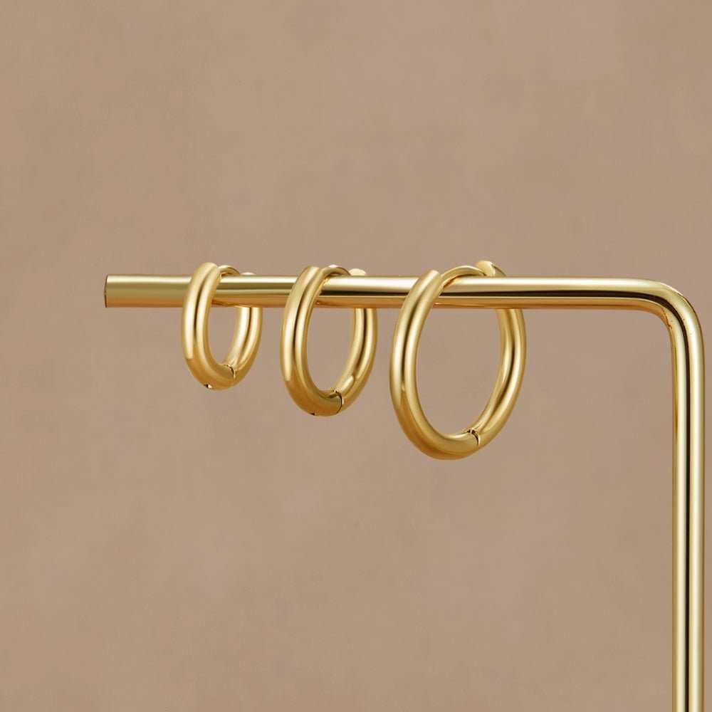 Gold Trio Mini Creolen Set Alma