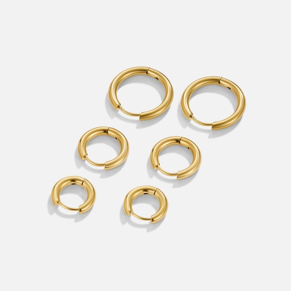 Gold Trio Mini Creolen Set Alma
