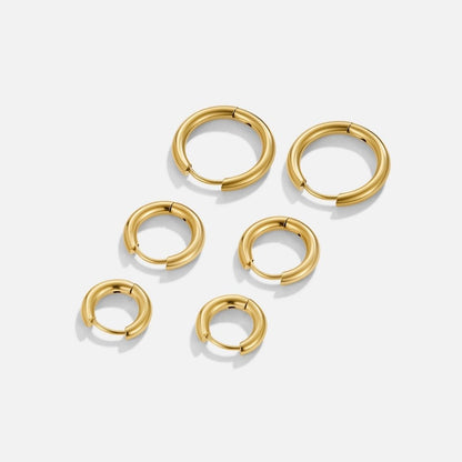 Gold Trio Mini Creolen Set Alma