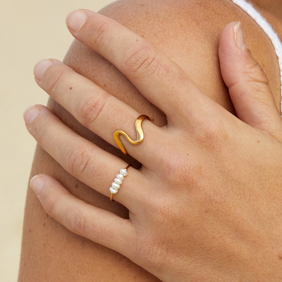 Gold Welle Ring Alma