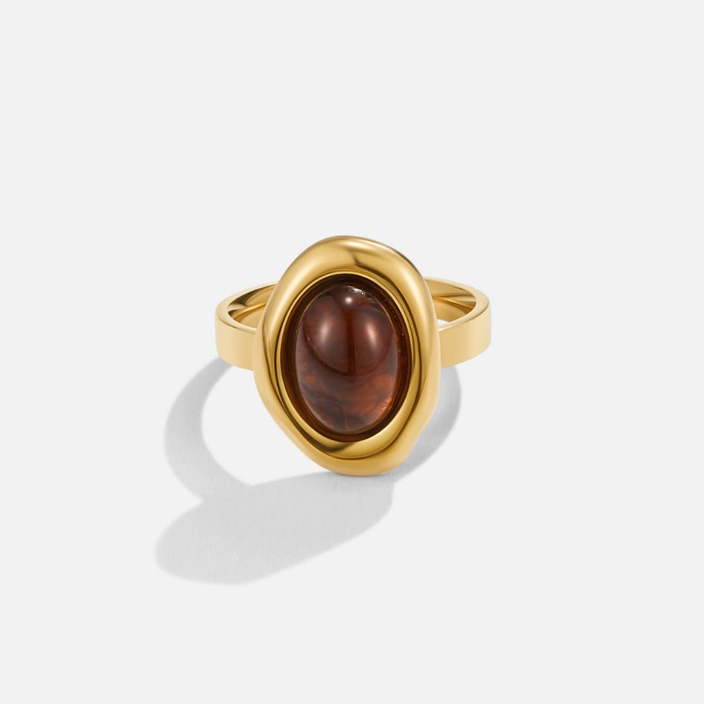 Golden Amber Ring Alma