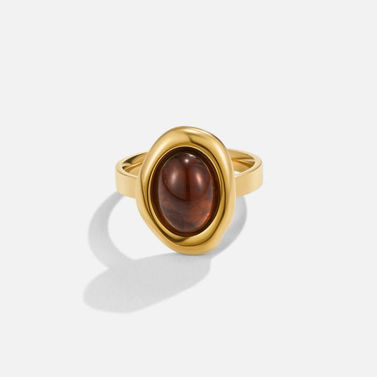 Golden Amber Ring Alma