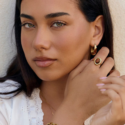 Golden Amber Ring Alma