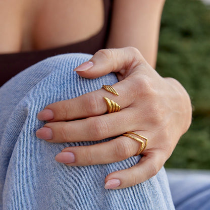 Golden Angel Wing Wrap Ring Alma