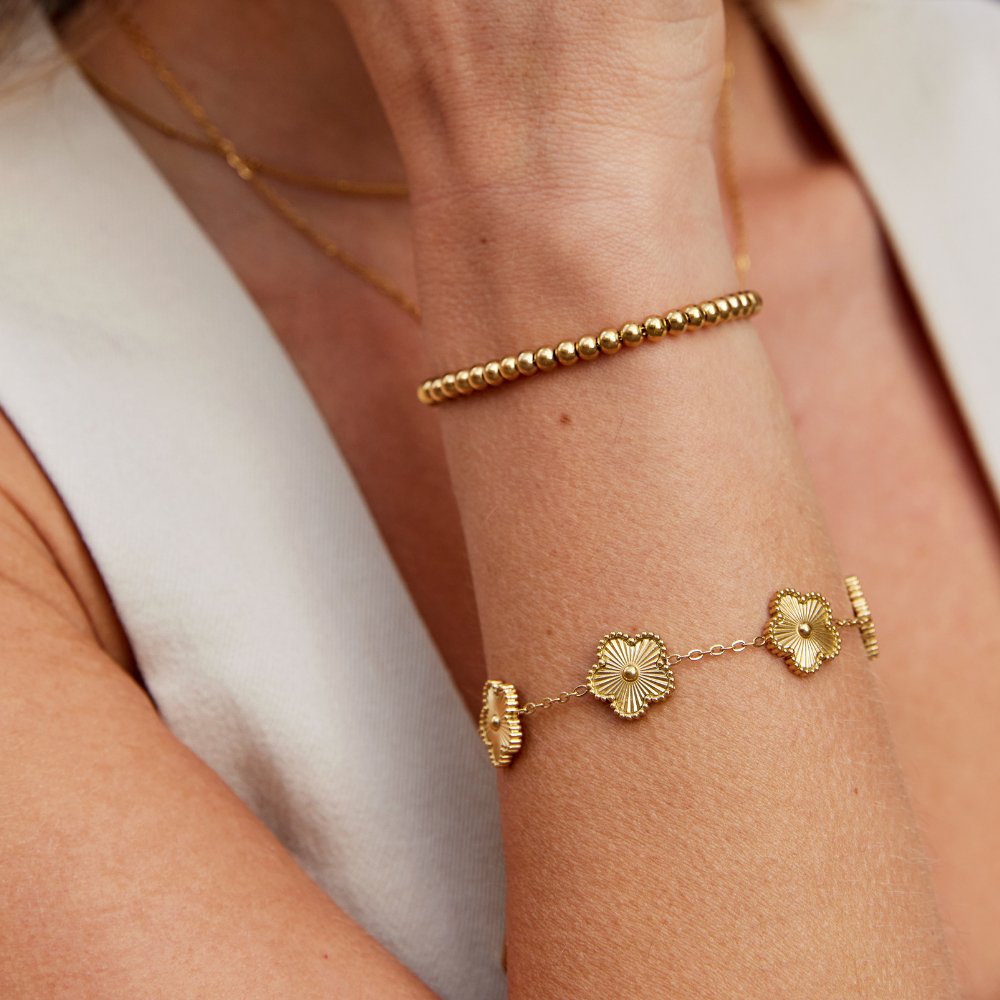 Golden Klee Armband Alma