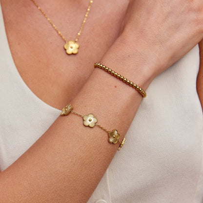 Golden Klee Armband Alma