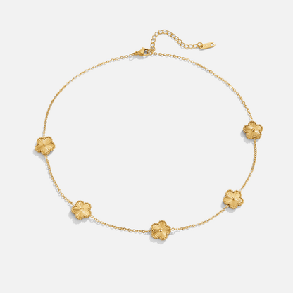 Golden Klee Cluster Halskette Alma