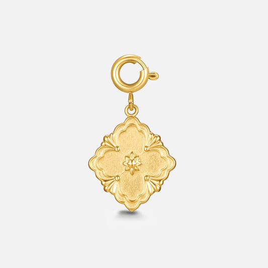 Golden Klee Blatt AnhäNger Alma