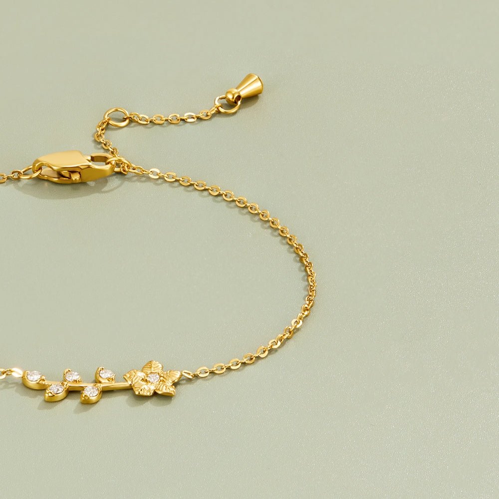Golden Kristall Vine Armband Alma