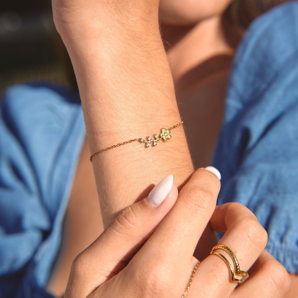 Golden Kristall Vine Armband Alma