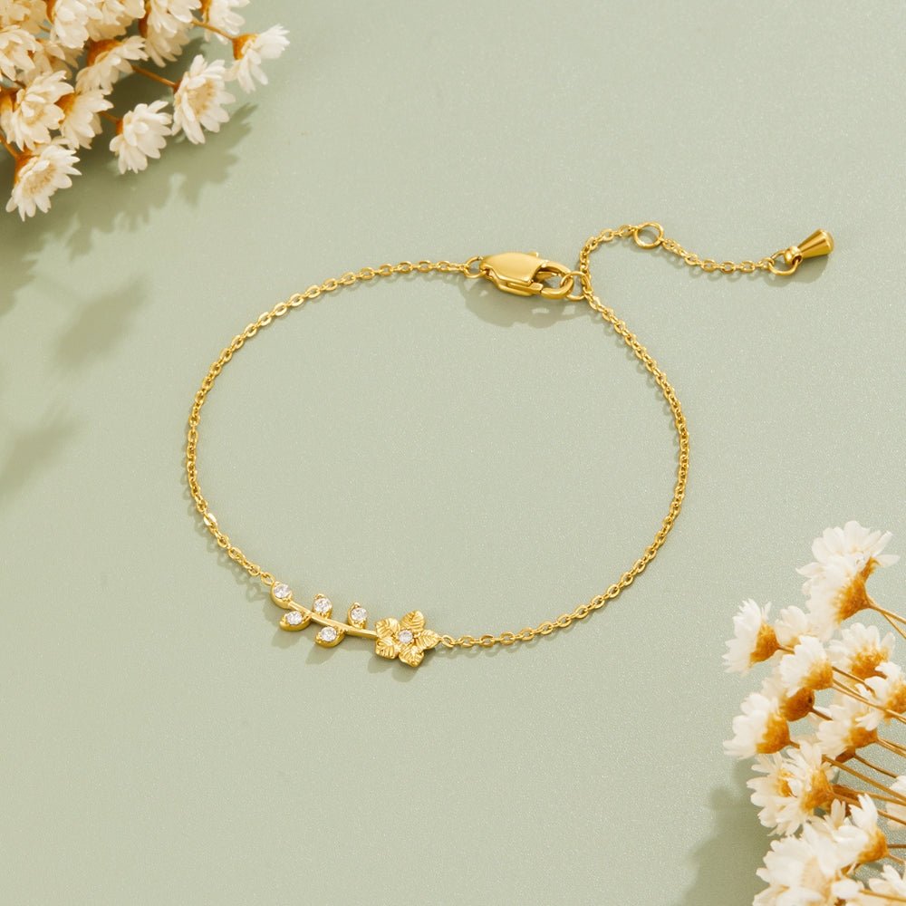 Golden Kristall Vine Armband Alma