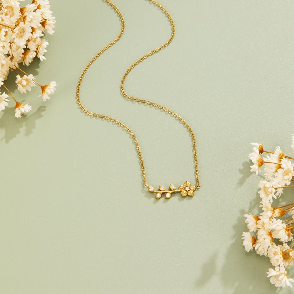 Golden Kristall Vine Halskette Alma