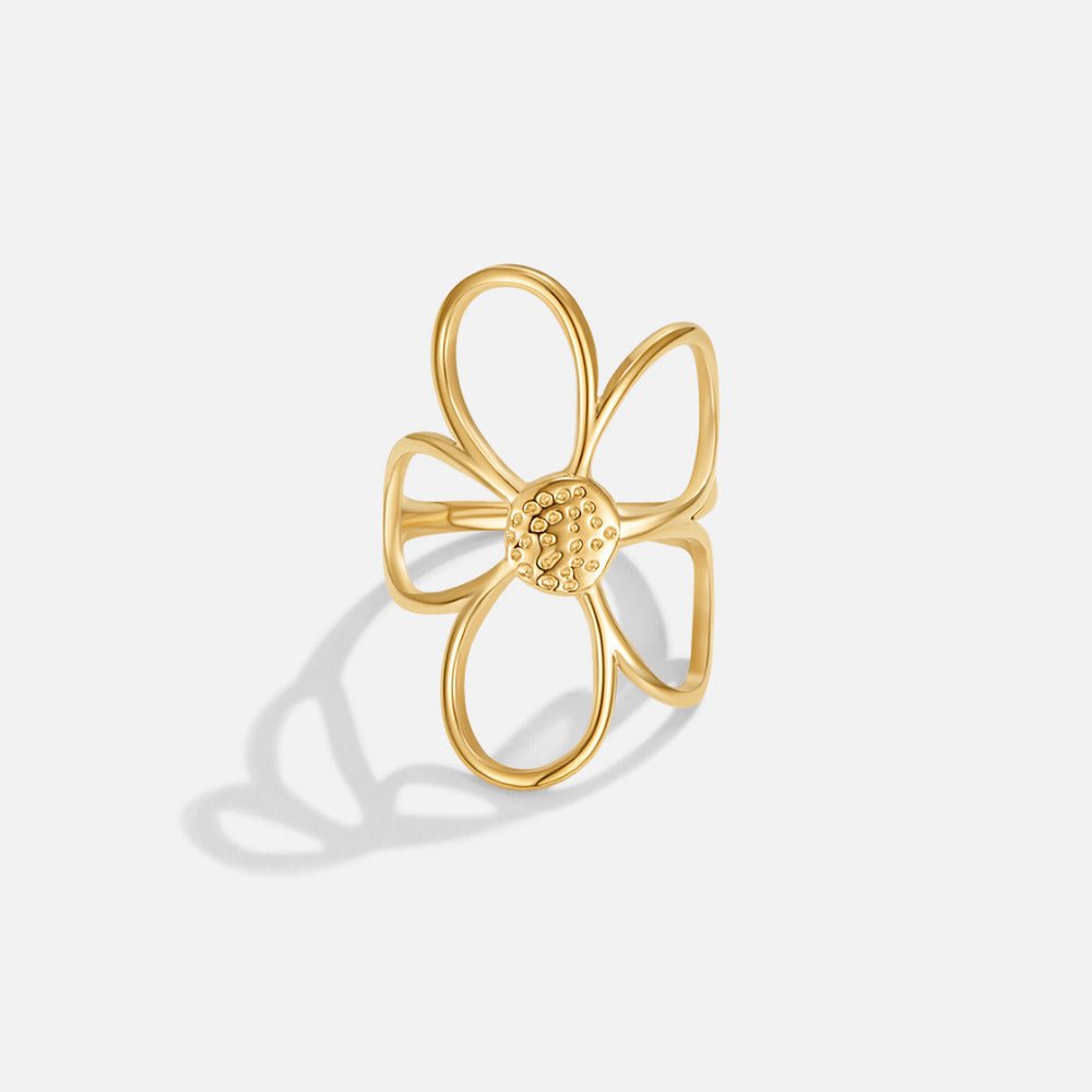 Golden Daisy Blumen Ring Alma