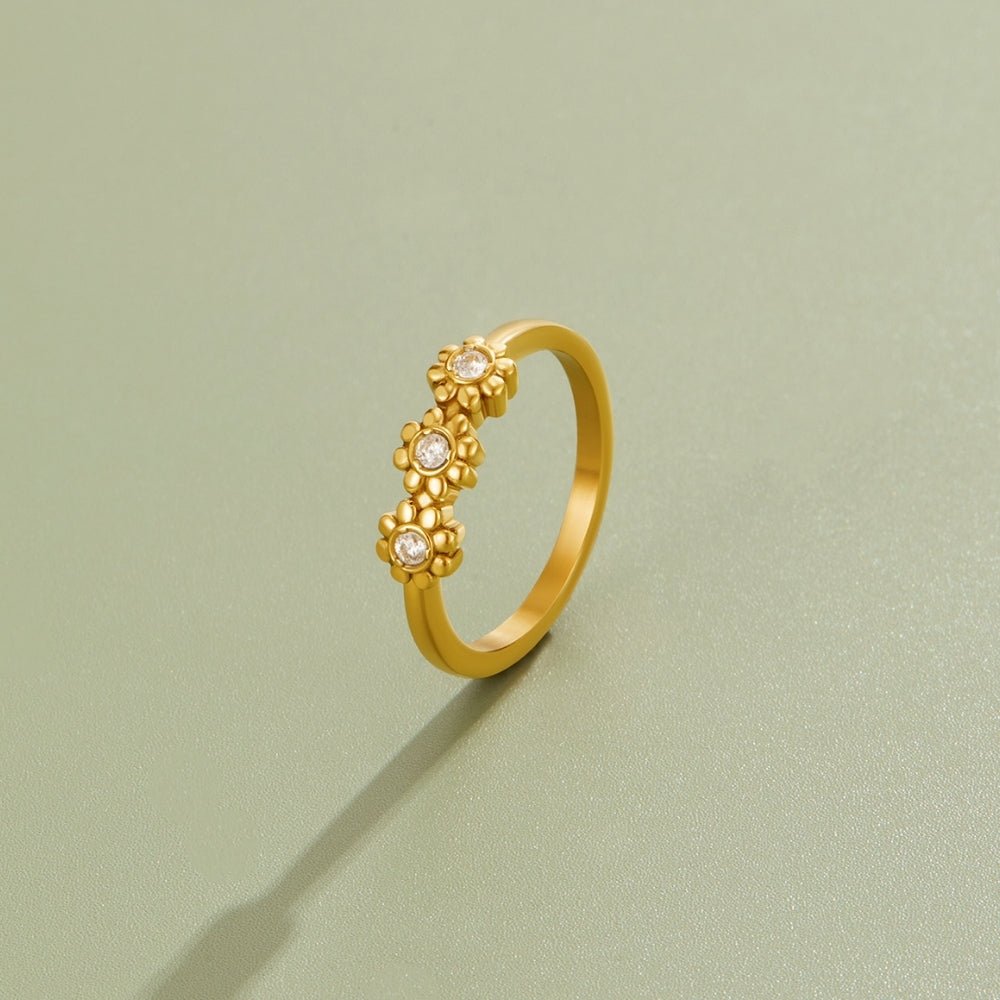 Golden Daisy Unendlichkeits Ring Alma