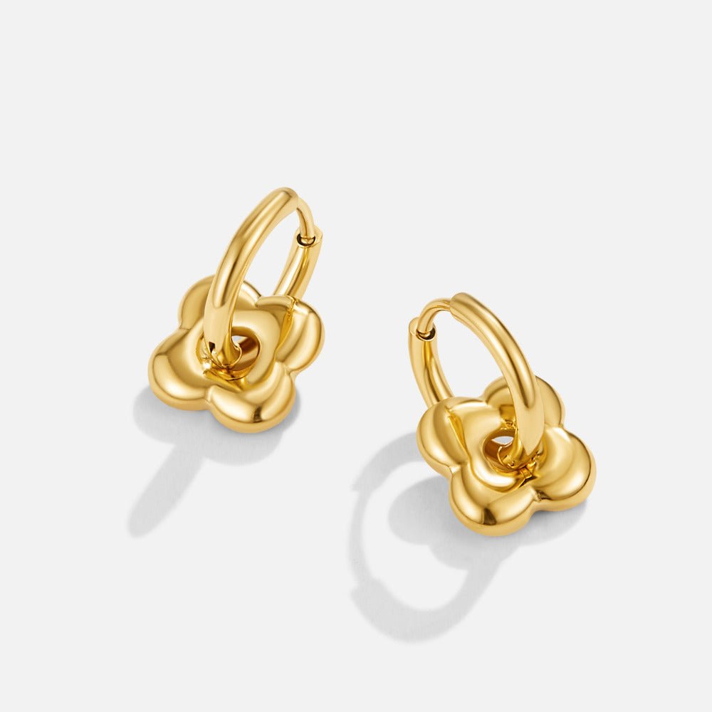 Golden Blumen Puff Ohrringe Alma