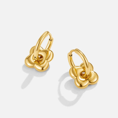 Golden Blumen Puff Ohrringe Alma