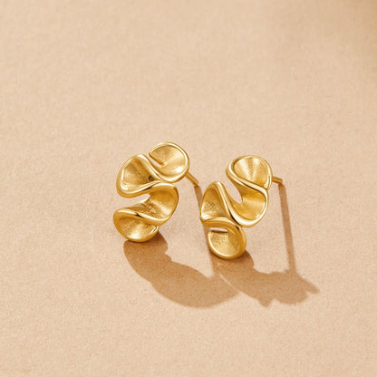 Golden Spiral Tropfen Ohrringe Alma