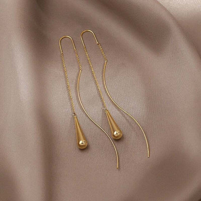 Golden Teardrop Tassel Ohrringe Alma