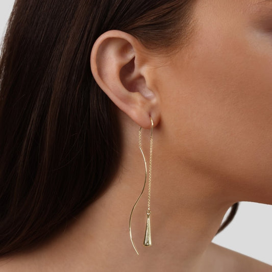 Golden Teardrop Tassel Ohrringe Alma