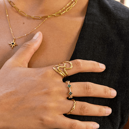 Golden Waves Wrap Ring Alma