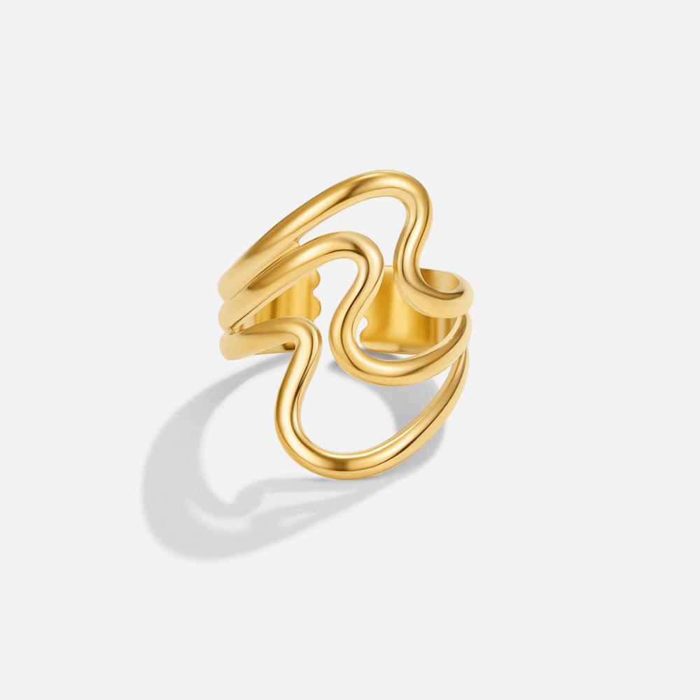 Golden Waves Wrap Ring Alma