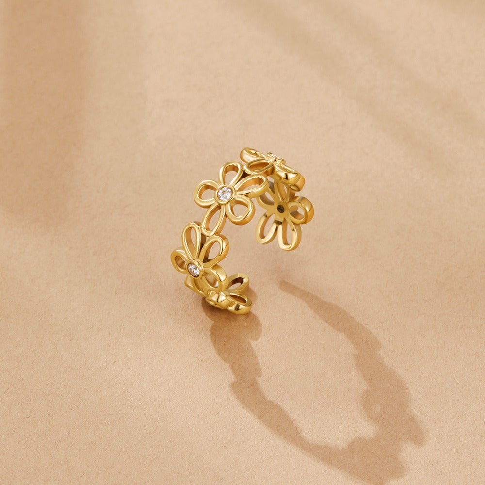 Golden Wildflower Unendlichkeits Ring Alma