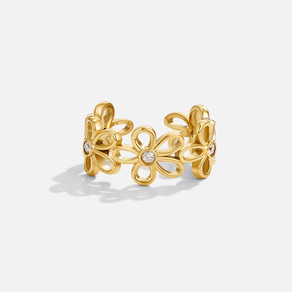 Golden Wildflower Unendlichkeits Ring Alma
