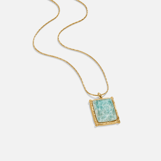 Green Amazonite Pendant Halskette Alma