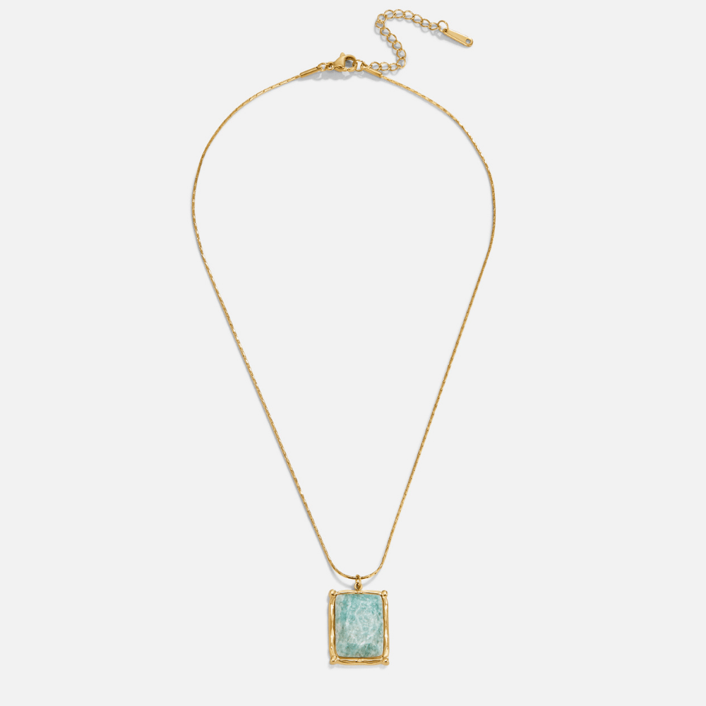 Green Amazonite Pendant Halskette Alma