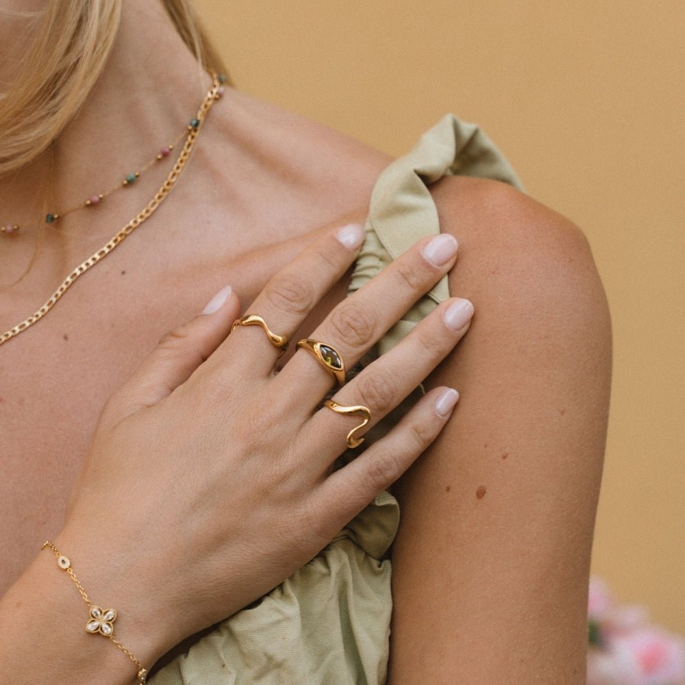 Green Arizona Kristall Ring Alma